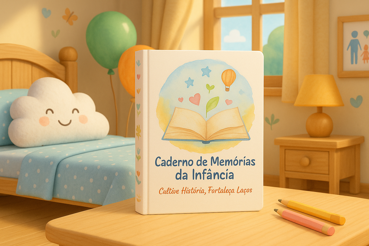 Caderno de Memórias da Infância - Mockup